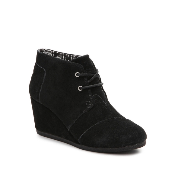 Toms Shoes - Toms Desert Wedge Suede Ankle Boots 7.5